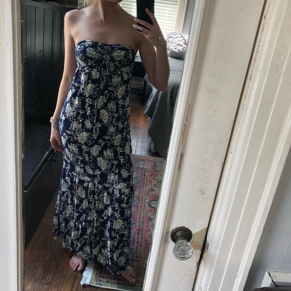 Navy blue maxi dress